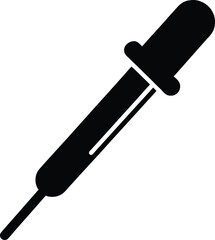 Pipette Silhouette Vector Art Illustration
