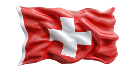 Waving Swiss flag