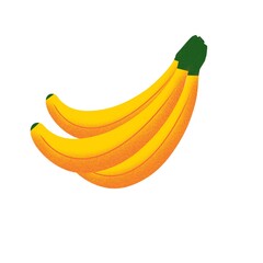 Two Bananas with Gradient Color Vector