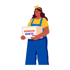 A flat style illustration showing food box