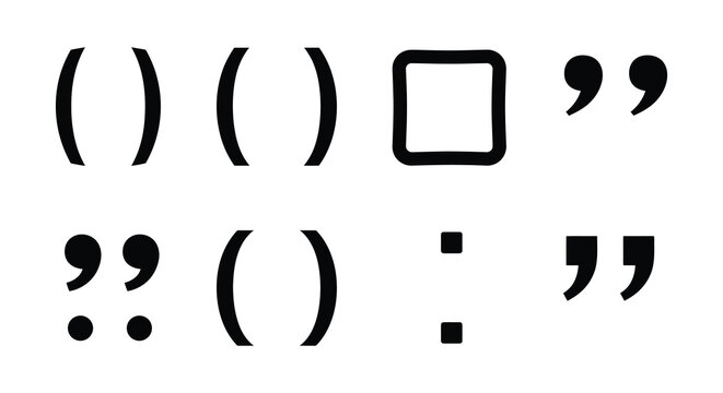 Collection of various punctuation marks and symbols