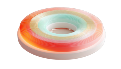 Colorful ribbon coil