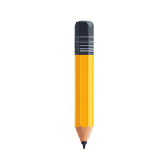 Minimal Vector Pencil Icon for Educational Design in Flat Style