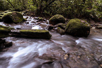 Obraz premium Long-exposure rivers, landscapes of the Ecuadorian jungle
