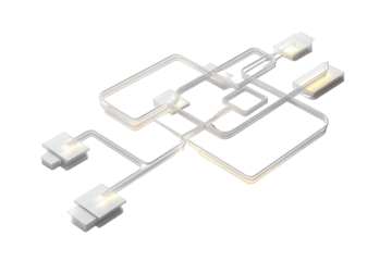 Complex pipeline network, 3D rendering