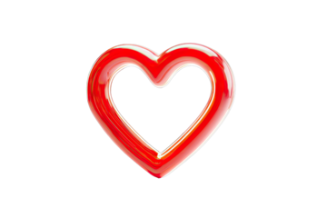 3D Red Heart Shape