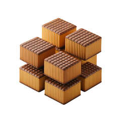 stack of bricks isolated