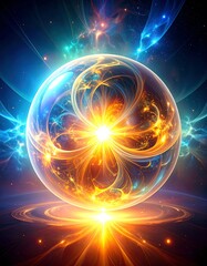 Fototapeta premium Abstract sphere of light and energy