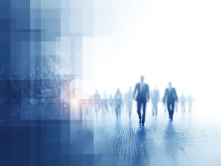 Abstract Crowd Moving Forward