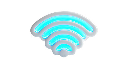 3D rendered wifi symbol