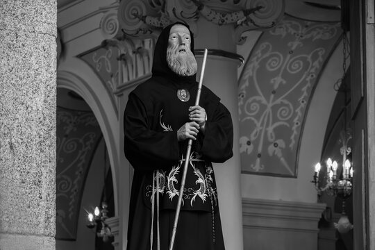 Saint Francis of Paola, statue of the parish of Montepaone (Calabria, Italy), carried out for the procession the second Sunday of August