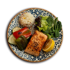 Grilled salmon, cooked, juicy, closeup, plated, gourmet, delicious, fresh, seafood, fish, healthy, tasty, cuisine, gourmetdish, texture, meal, flavorful, dinner, protein, plateddish, roasted, culinary