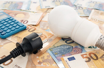 Energy prices cost on Europe concept