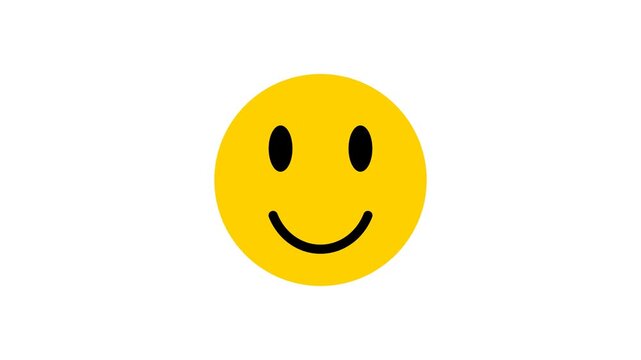 Set of Happy Emoji Animation. Emotional rating smile faces set. A smiley face with a closed eyes, Expressionless emoji Outline Colorful smileys user experience icon Animation