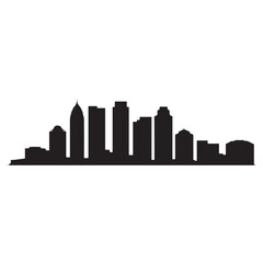 Izmir skyline silhouette. Vector illustration. Vector black silhouette. with white background