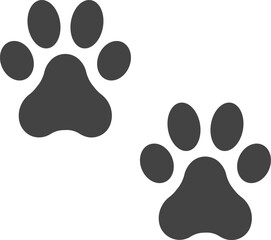 Dog and Cat Paw Print Vector Icon Animal Footprint Design