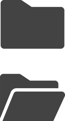 folder vector, full black folder icon isolated
