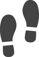 footprint icon black silhouette, footprint vector footprint icon