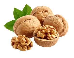 walnuts isolated on transparent background, png