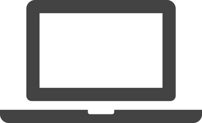 black silhouette computer monitor blank screen white background, computer monitor vector