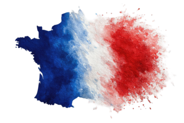 Abstract French flag map