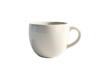 A plain white mug