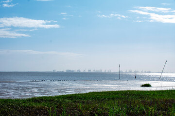 Nordseek&uuml;ste am Morgen in Fedderwardersiel aus der Gemeinde Butjadingen.