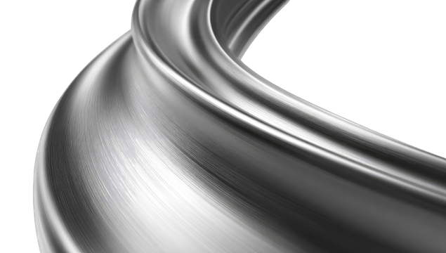 Abstract metallic curve - Powered by Adobe
