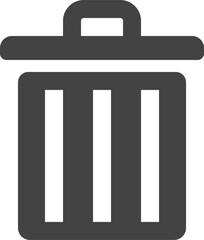 bin icon vector, black flat trash bin, trash bin vector