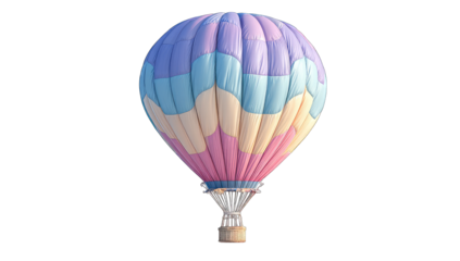 Pastel hot air balloon against black