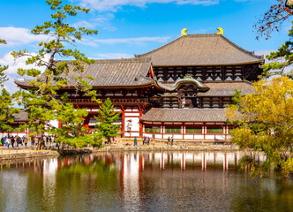 Todai-ji (Eastern Great Temple) founded in 8th century in Nara, Japan