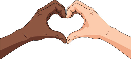 Fototapeta premium Minimalist icon of hands forming heart in sign languagetor Artwork