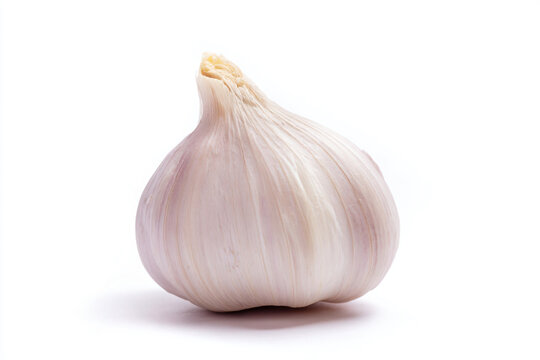 a garlic bulb on a white background