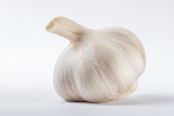 a garlic bulb on a white background