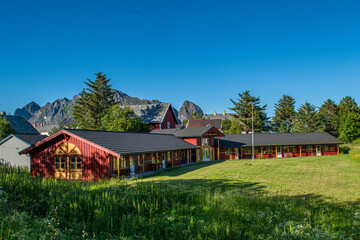 Reine, il villaggio di pescatori nelle isole Lofoten (Norvegia), ammirabile attraverso la salita al...