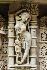 Adalaj Stepwell in Gujarat, an architectural marvel with intricate carvings, ornate pillars, and historical significance reflecting India’s rich heritage and craftsmanship.