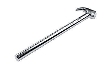 Polished metal claw hammer