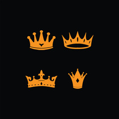 Hand drawn crown silhouette