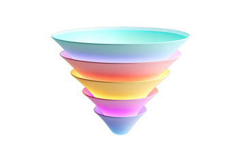 Abstract colorful funnel graphic