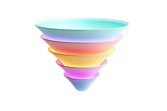 Abstract colorful funnel graphic