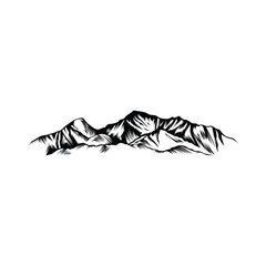 Hand drawn mountain silhouette
