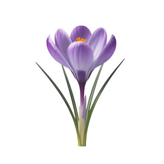 Naklejka premium crocuses isolated on white background