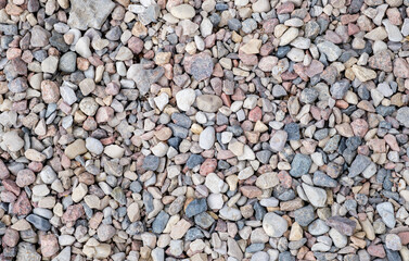 A pile of rocks with a variety of colors