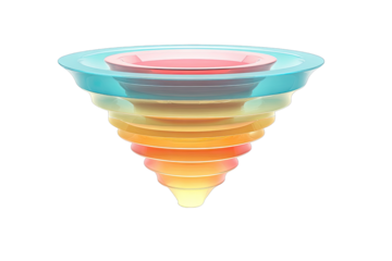 Abstract layered conical form