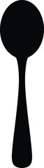 Silhouette of a Black Stylized Minimalist Abstract Shape on Transparent Backdrop