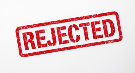 Rejected stamp on white background