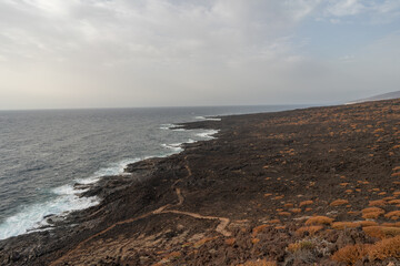 Zastygłe pole lawowe u wybrzeży Güímar na Teneryfie, Rezerwat Malpaís de Güímar,  © Piotr Szpakowski
