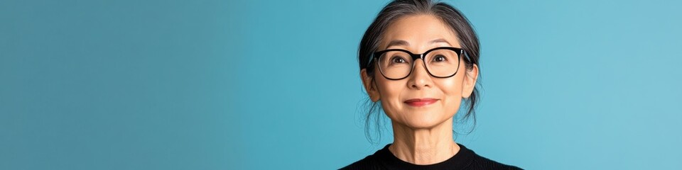 Middle-aged Asian female technical writer proofreading content with a focus on accuracy and clarity