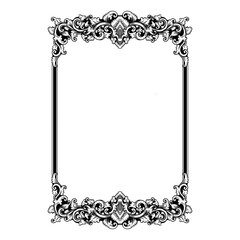 frame with floral ornament