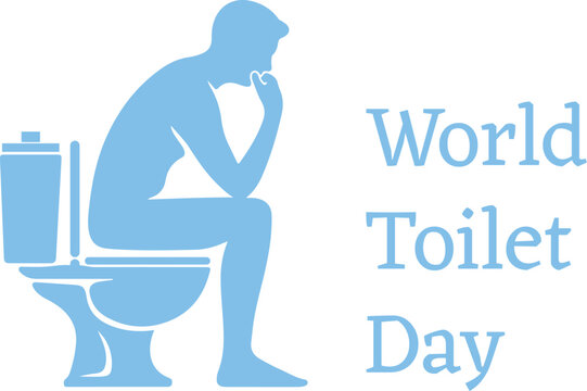 World Toilet Day background with illustration of a clean toilet - Powered by Adobe